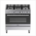 Hisense HFS90GA5ES Free Standing Cooker 90cm Gas Silver